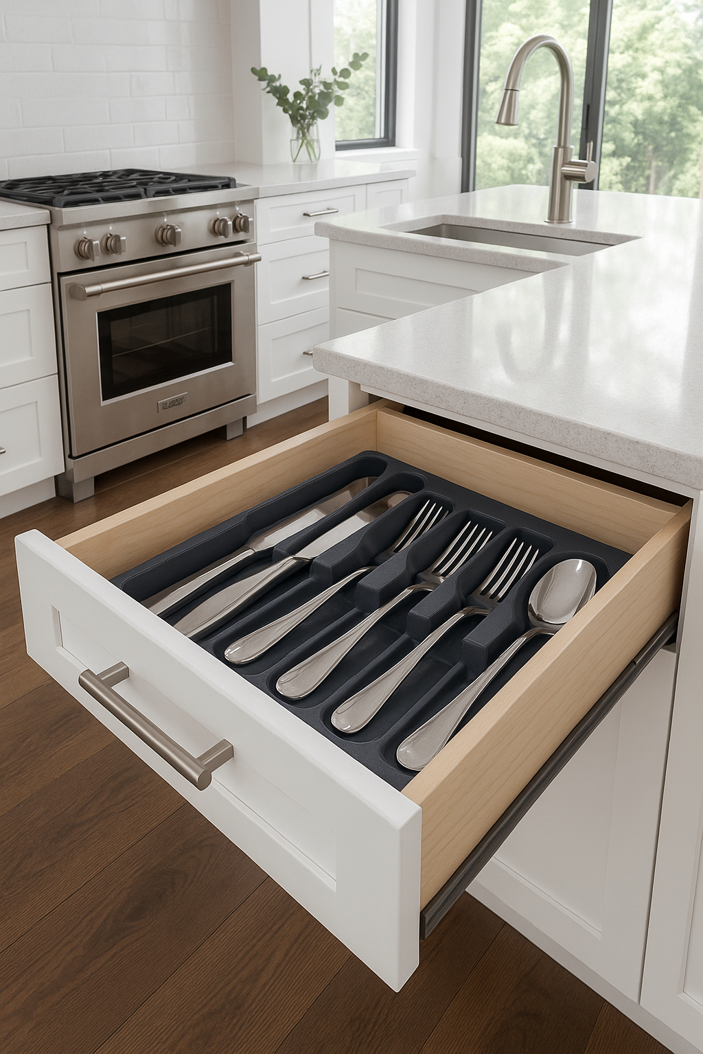 Custom Built Flatware Organizer for Threshold Harrington Flatware Set sold at Target (4 Place Settings)