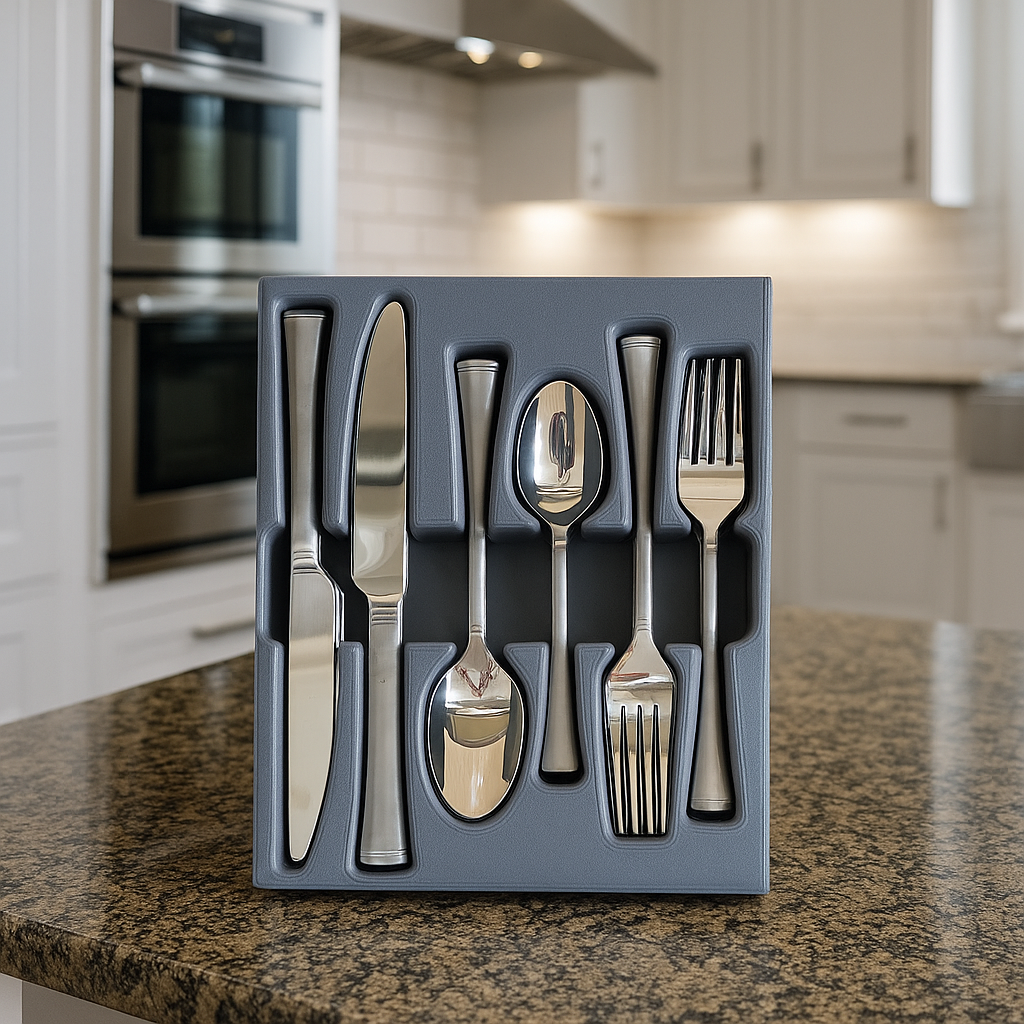 Custom Built Flatware Organizer for Mikasa Alyse Flatware Set sold at Costco (12 Place Settings)