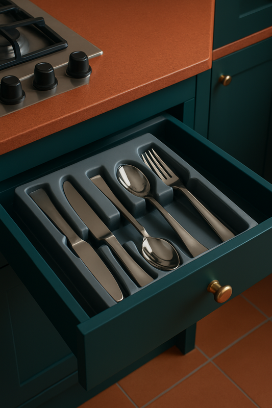 Custom Built Flatware Organizer for Mikasa Alyse Flatware Set sold at Costco (12 Place Settings)